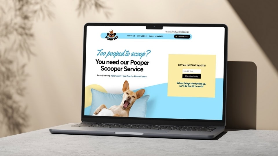 Client portfolio mockup of one of our Done-for-you websites